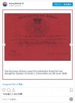 歴代国王の戴冠式で送られた招待状も披露　※「英王室」インスタグラム