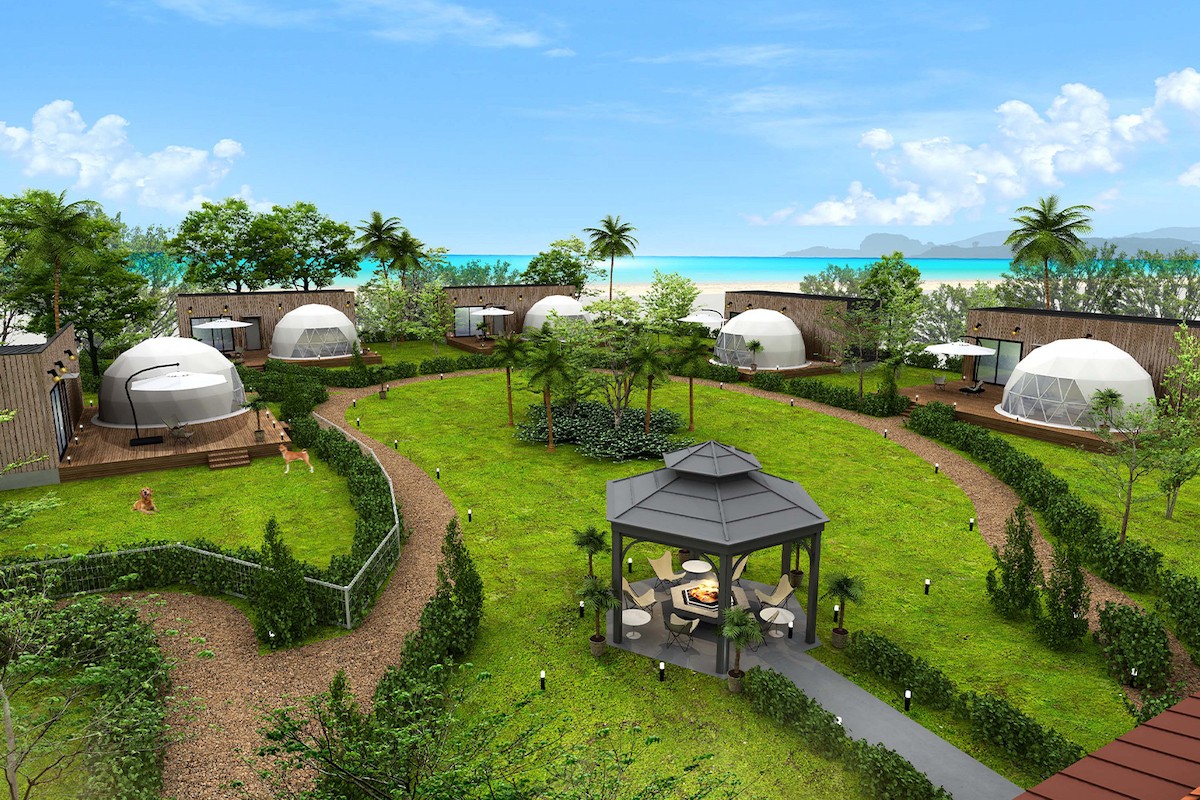 鹿児島に“白砂のビーチに隣接するグランピング施設”誕生へ！　古民家を改装したカフェも