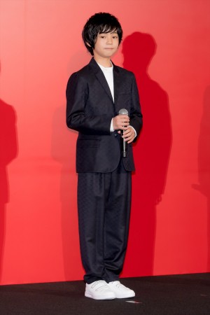 柊木陽太、映画『怪物』完成披露試写会に登場