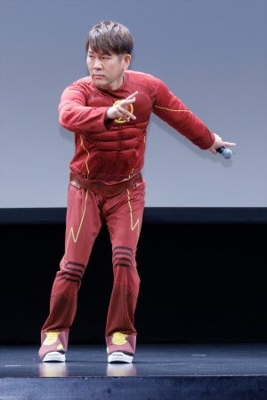 FUJIWARA・藤本敏史、映画『ザ・フラッシュ』“超速”試写会トークイベントに登場