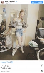 金髪姿の熊谷真実　※「熊谷真実」インスタグラム