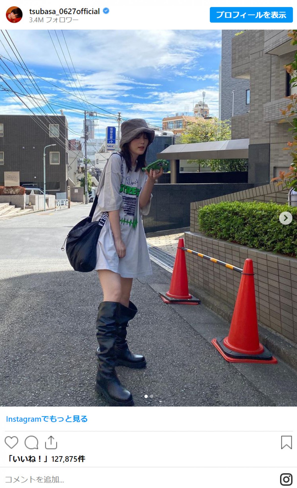 本田翼、少し早めのブーツに「まだ暑い」　絶対領域からのぞく美脚にも注目集まる