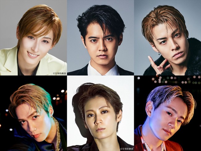 （左上から時計回りに）『HiGH＆LOW THE 戦国』に出演する、水美舞斗、片寄涼太、RIKU、浦川翔平、瀬央ゆりあ、藤原樹