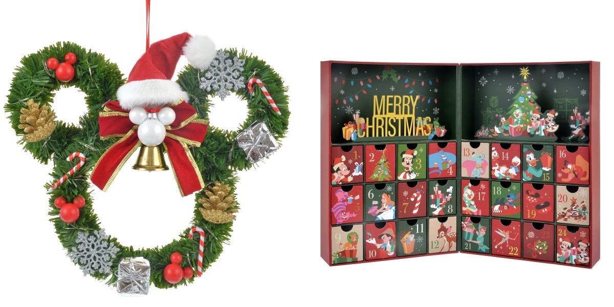 ディズニー“クリスマス商品”登場！　ミッキー型のリースやアドベントカレンダーなど展開