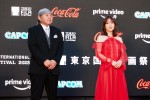 （左から）「第36回東京国際映画祭」オープニングレッドカーペットに登場した吉原正行、内田真礼