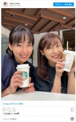 井上和香と第2子妊娠中の安めぐみ　※「井上和香」インスタグラム