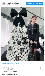 君島憂樹、母・君島十和子から借りたワンピース姿を披露　※「君島憂樹」インスタグラム