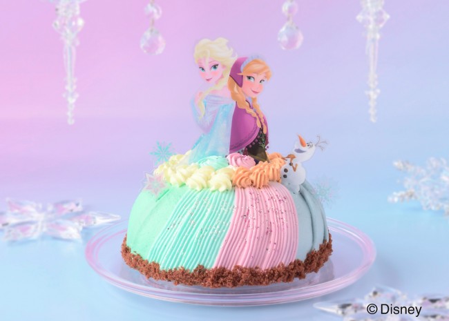 『アナ雪』のドレスケーキ登場！ “ディズニープリンセス”のプチケーキも＜銀座コージーコーナー＞