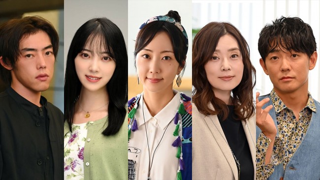 Amazon Originalドラマ『A2Z』に出演する(左から)吉村界人、堀未央奈、木南晴夏、大塚寧々、長田成哉