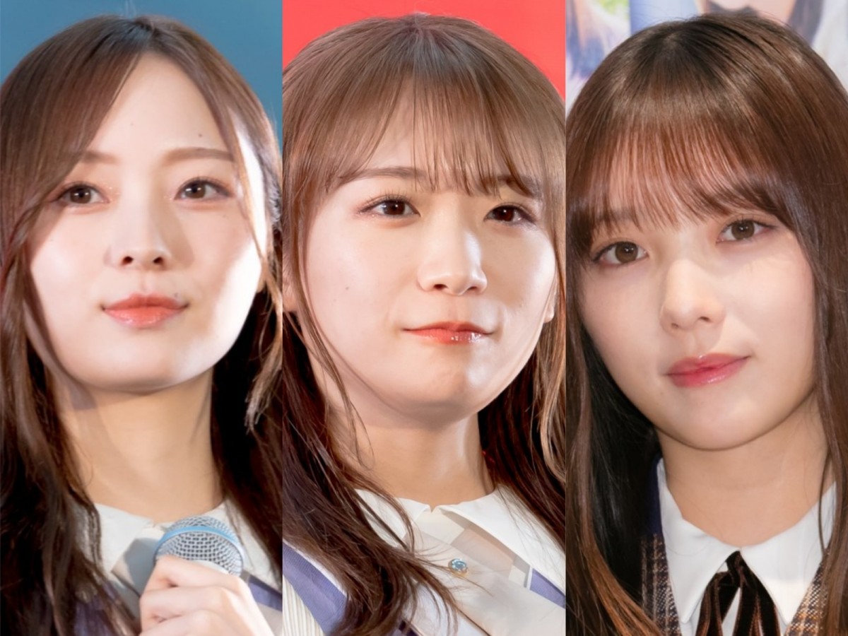 (左から)梅澤美波、秋元真夏、与田祐希