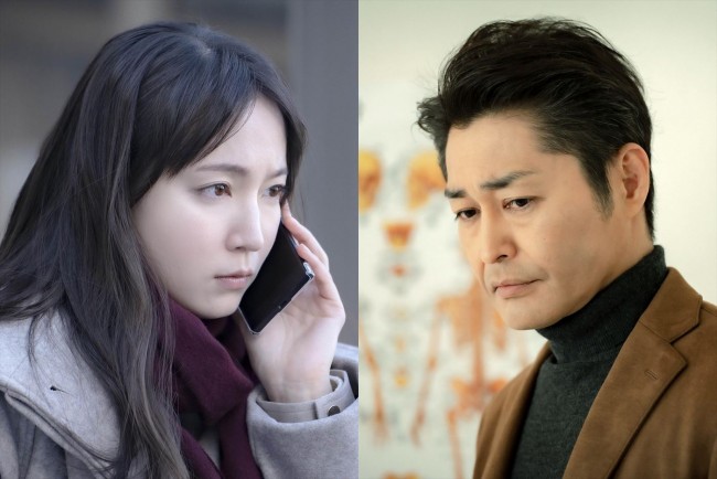 月曜プレミア8『神の手』より(左から)主演・吉岡里帆、共演・安田顕