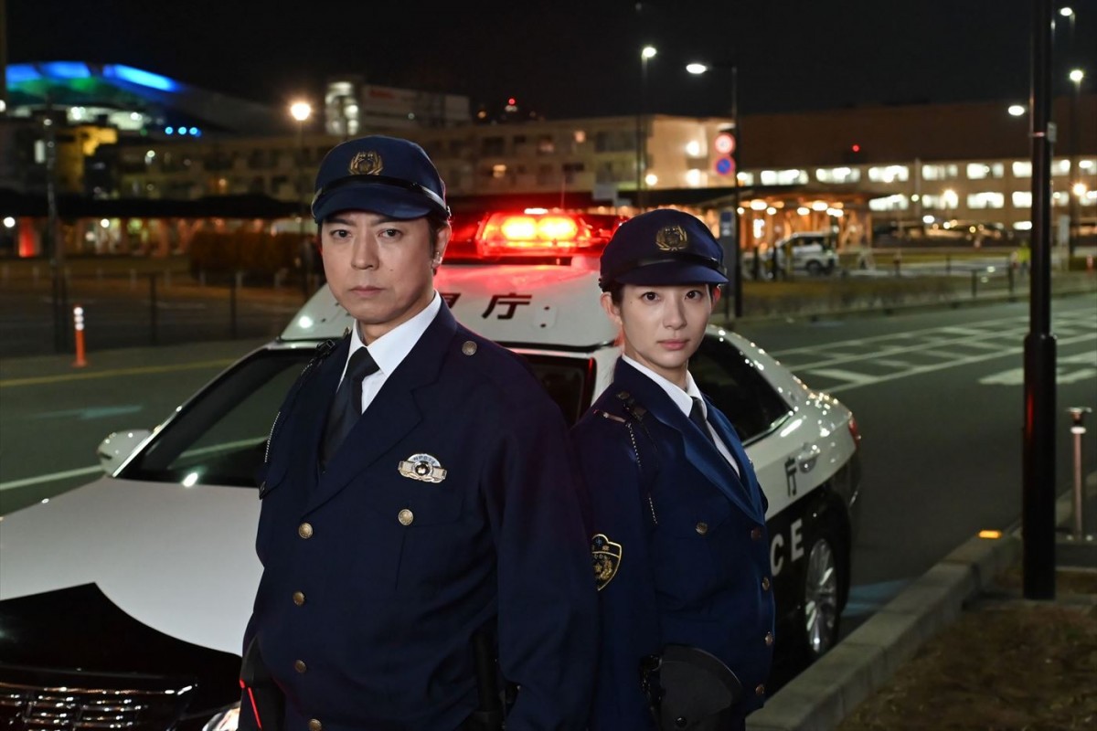 ドラマ『バンカケ〜警視庁自動車警ら隊』(左から)主演・上川隆也、共演の足立梨花