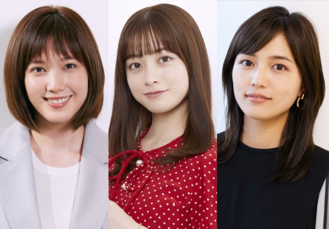 （左から）本田翼、橋本環奈、川口春奈