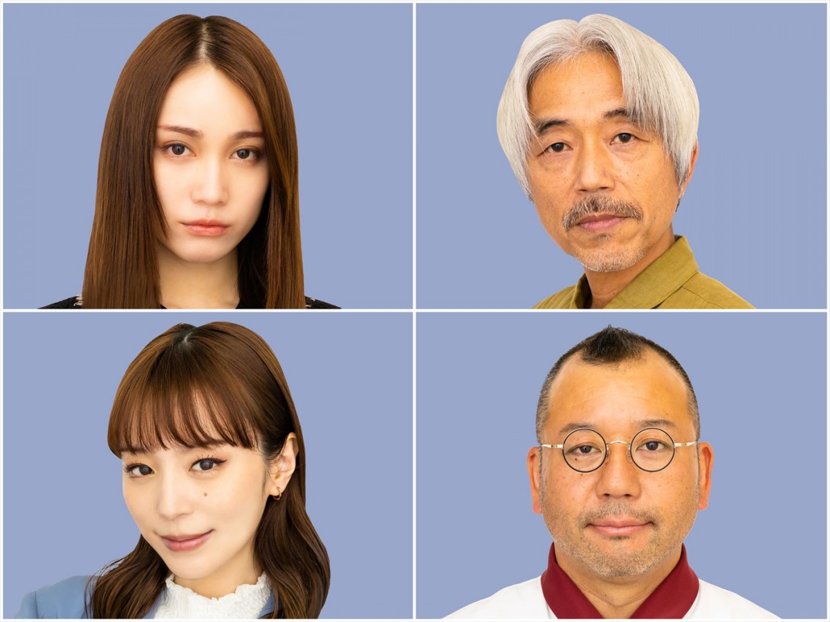金曜ナイトドラマ『波よ聞いてくれ』に出演する(上段左から)中村ゆりか、小市慢太郎、(下段左から)平野綾、西村瑞樹(バイきんぐ)