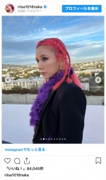 仲里依紗、紫×ピンクヘアのド派手ルックを披露　※「仲里依紗」インスタグラム