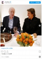 トム・クルーズ、マイケル・ケイン90歳の誕生日をロンドンでお祝い　※「デヴィッド・ウォリアムス」インスタグラム