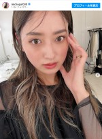 みちょぱ、“河北メイク”で大人っぽい雰囲気に　「盛れすぎたのでお楽しみに」　※「みちょぱ（池田美優）」インスタグラム
