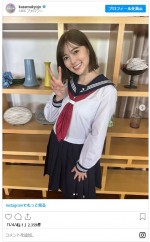 絶賛が寄せられた白石麻衣のセーラー服姿　※ドラマ『風間公親―教場0―』公式インスタグラム