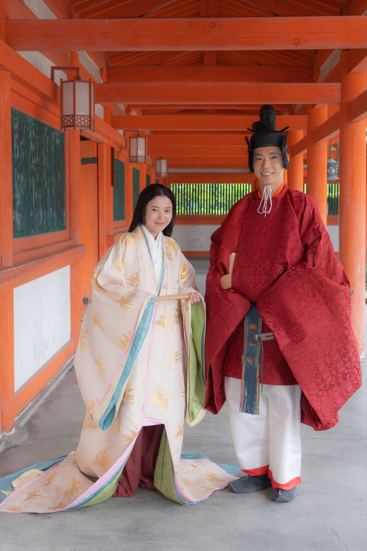 来年大河『光る君へ』がクランクイン　平安衣装に身を包んだ吉高由里子＆柄本佑お披露目