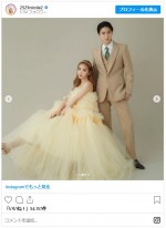 美男美女すぎる！　稲葉友&藤田ニコルのウエディングフォト　※「藤田ニコル」インスタグラム