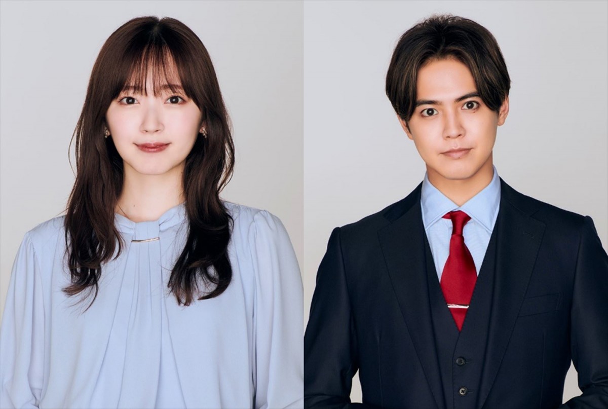 ドラマNEXT『推しが上司になりまして』に出演する(左から)鈴木愛理・片寄涼太(GENERATIONS)