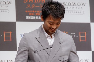 竹内涼真、『連続ドラマW 湊かなえ「落日」』完成披露試写会に登場
