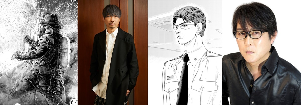 テレビアニメ『め組の大吾 救国のオレンジ』(左から)朝比奈大吾役の小西克幸、甘粕士郎役の子安武人