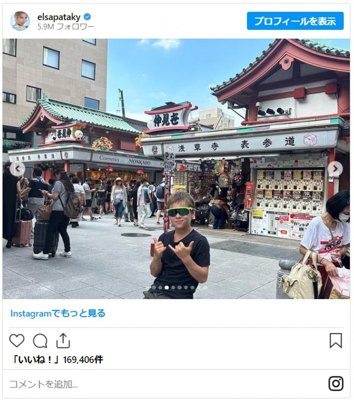 クリス・ヘムズワース妻エルサ・パタキー、息子たちと来日