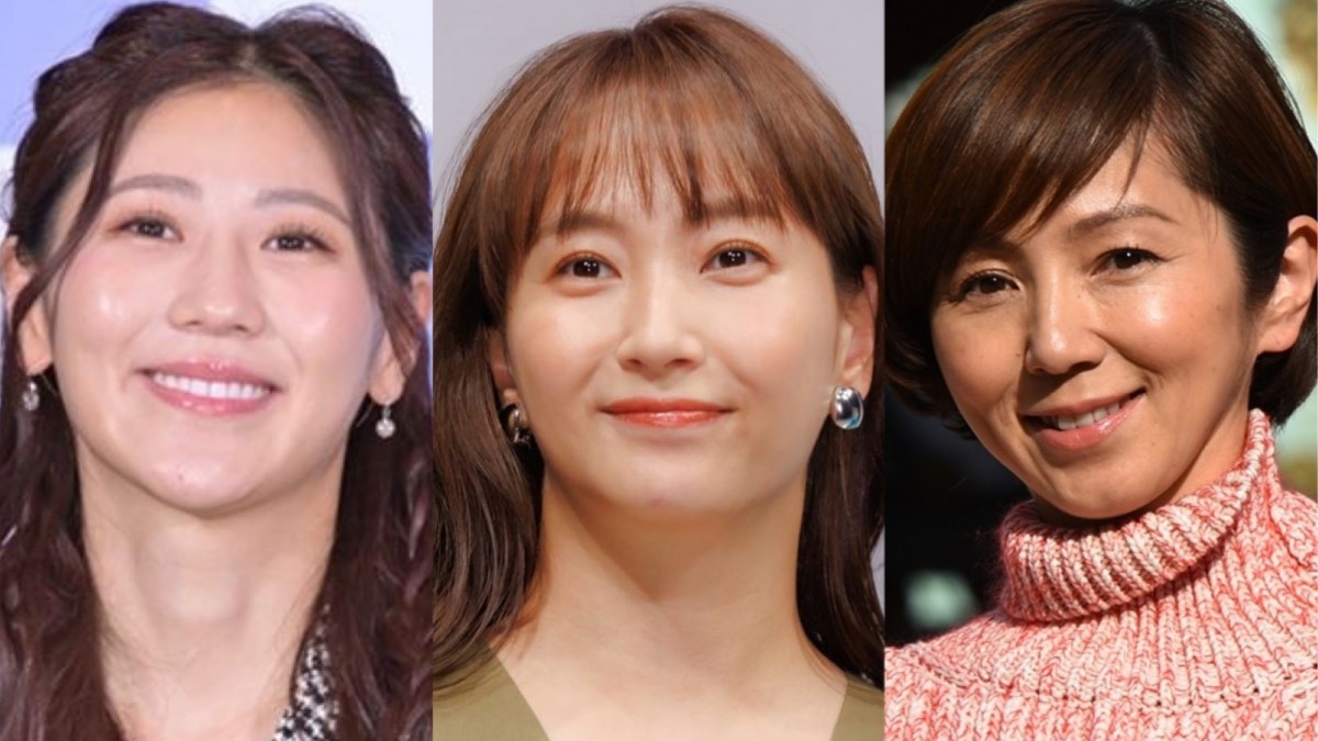 （左から）西野未姫、藤本美貴、渡辺満里奈