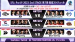 「ストリートファイターリーグ: Pro-JP 2023」2nd STAGE 第7節 配信スケジュール