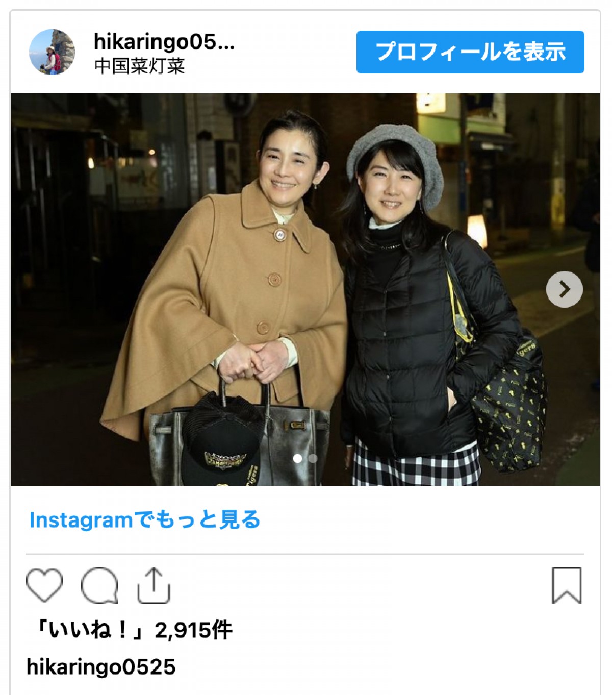 石田ひかり、才媛女優と「阪神タイガース祝勝会」を報告　変わらない美しさに反響