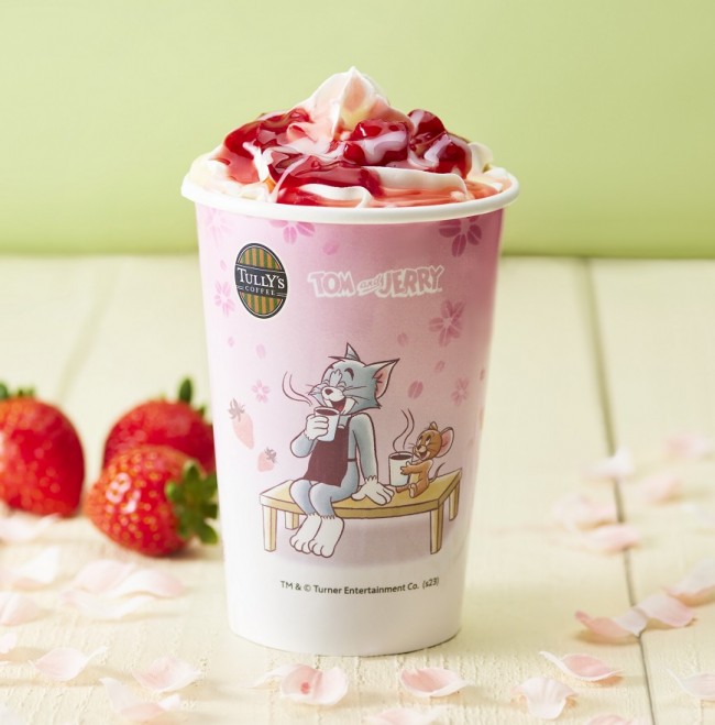 「タリーズ」×『トムとジェリー』がコラボ! 桜&苺が香る限定ドリンク登場へ