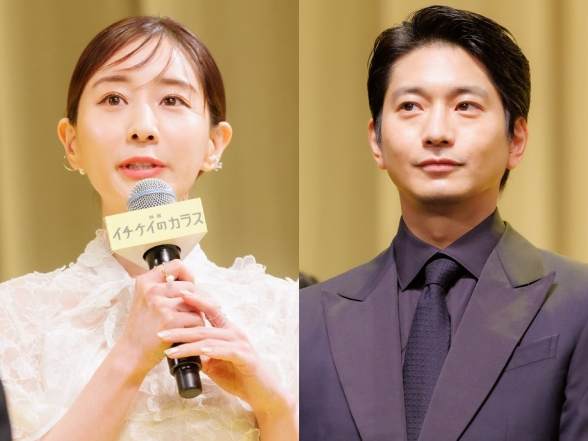 映画『イチケイのカラス』完成披露試写会に登場した田中みな実&向井理