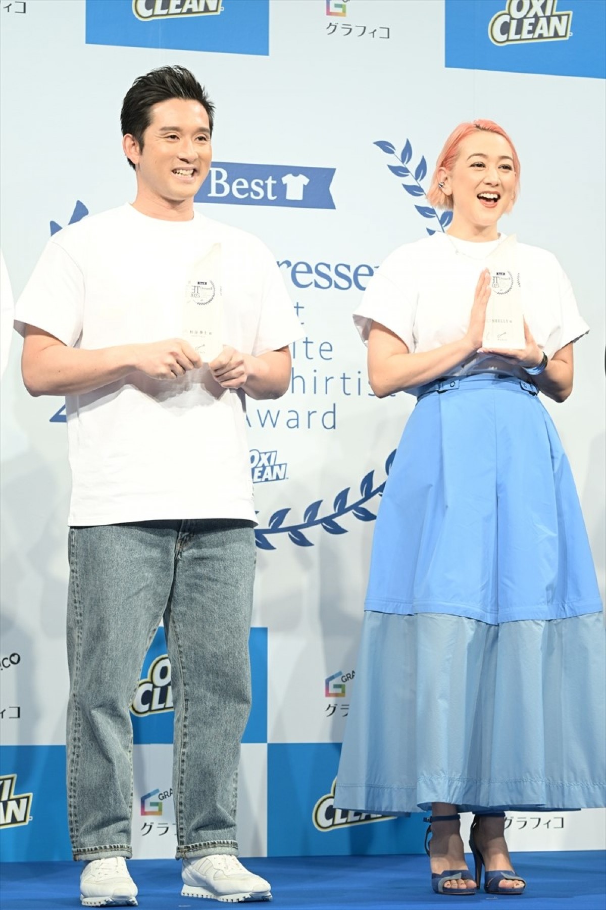 SHELLY、第3子出産後初のイベント登場　杉⾕拳⼠と共にWBC・侍ジャパンにエール