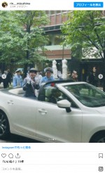 1日警察署長を務めた水嶋凜の制服姿　※「水嶋凜」インスタグラム