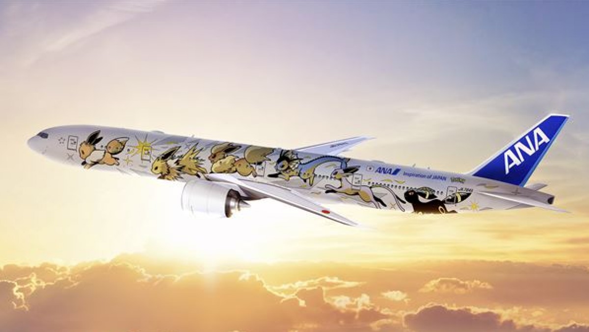ポケモン“イーブイ”の飛行機が誕生！ 8．31から約5年間運航を予定