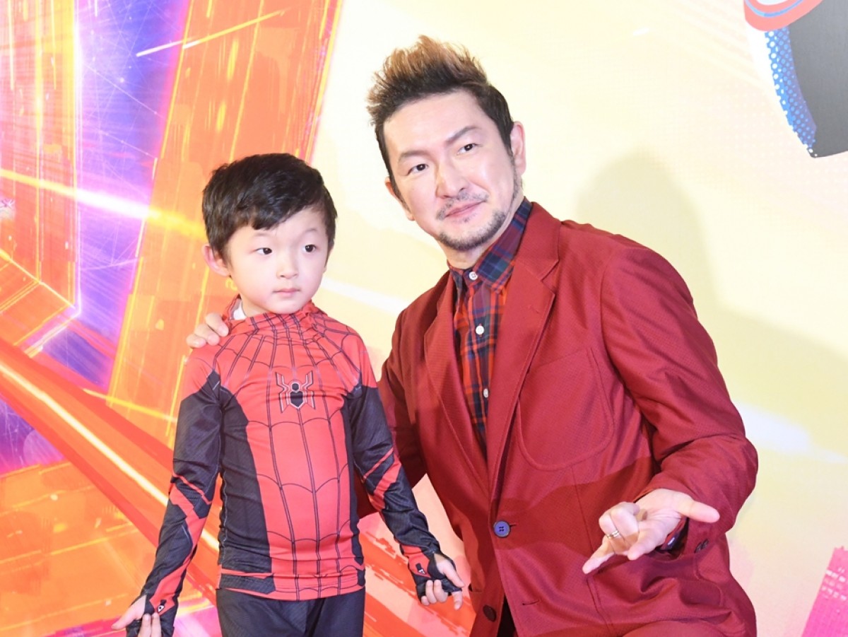 中村獅童・小川陽喜父子、『スパイダーマン:アクロス・ザ・スパイダーバース』日本最速試写会レッドカーペット・イベントに登場