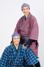 『忍風戦隊ハリケンジャー』に出演する（左から）姜暢雄、白川裕二郎