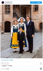 ヴィクトリア皇太子一家　※「スウェーデン王室」インスタグラム