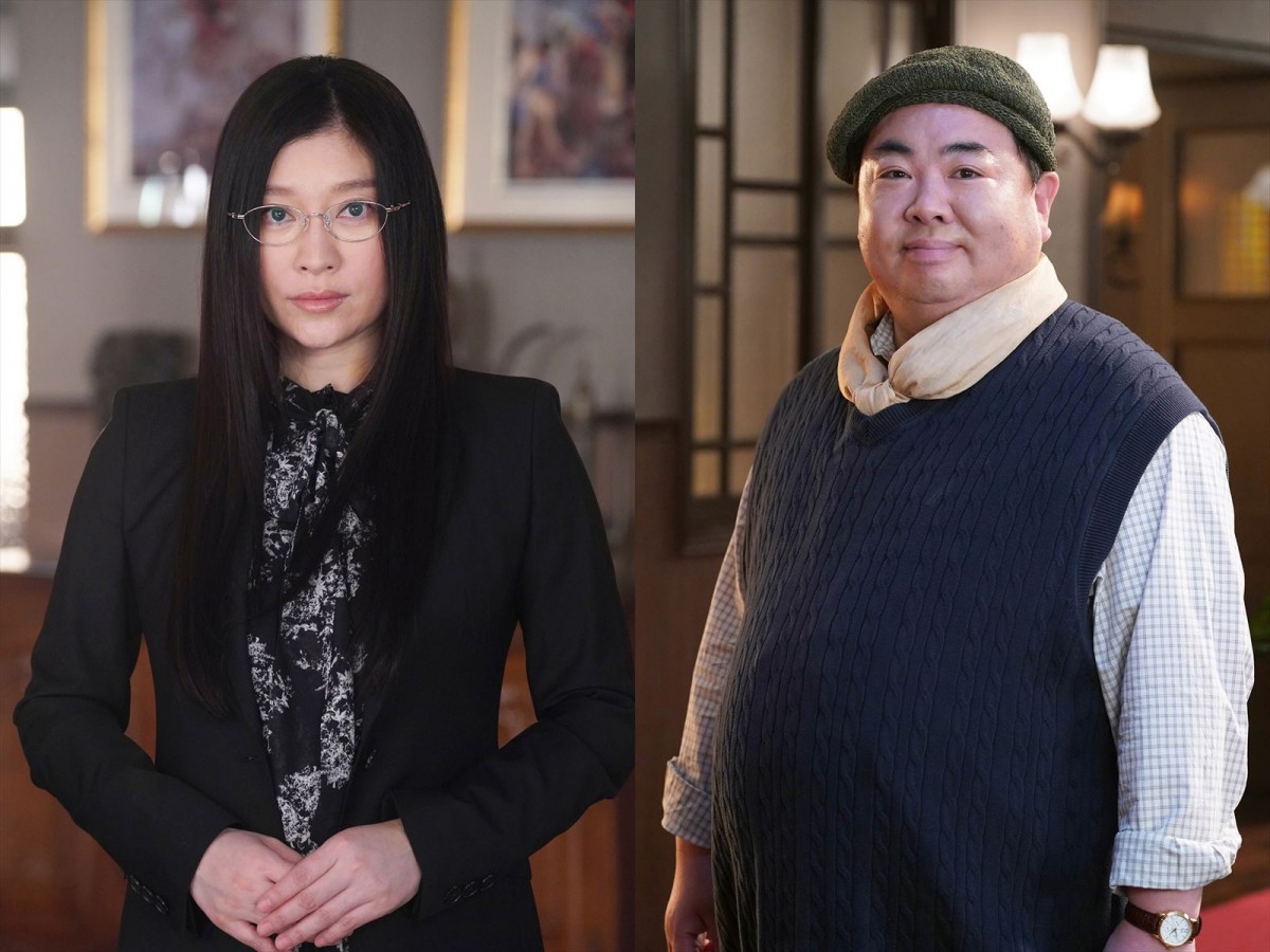 土曜プレミアム映画公開記念『ミステリと言う勿れ特別編』より(左から)篠原涼子、塚地武雅