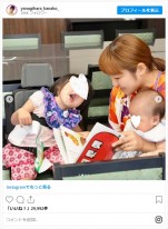 柳原可奈子、お盆に親戚と会ったときの様子を公開　※「柳原可奈子」インスタグラム