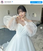 森香澄、純白のウエディングドレス姿を披露しファン歓喜　※「森香澄」インスタグラム