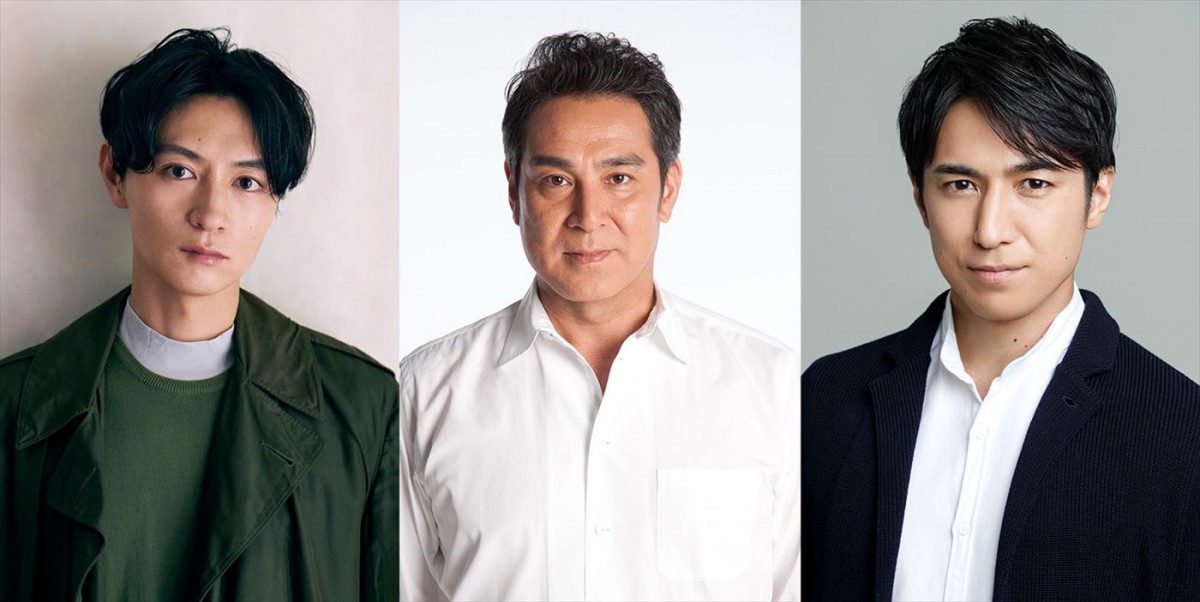 金曜ドラマ『フェルマーの料理』に出演する(左から)細田善彦、宇梶剛士、高橋光臣