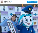 【写真】稲村亜美、1日警察署長に　「美しい」「敬礼決まってる」と反響