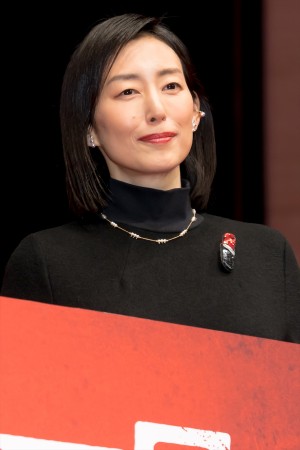 木村多江、ドラマ＆映画『マイホームヒーロー』制作発表イベントに登場