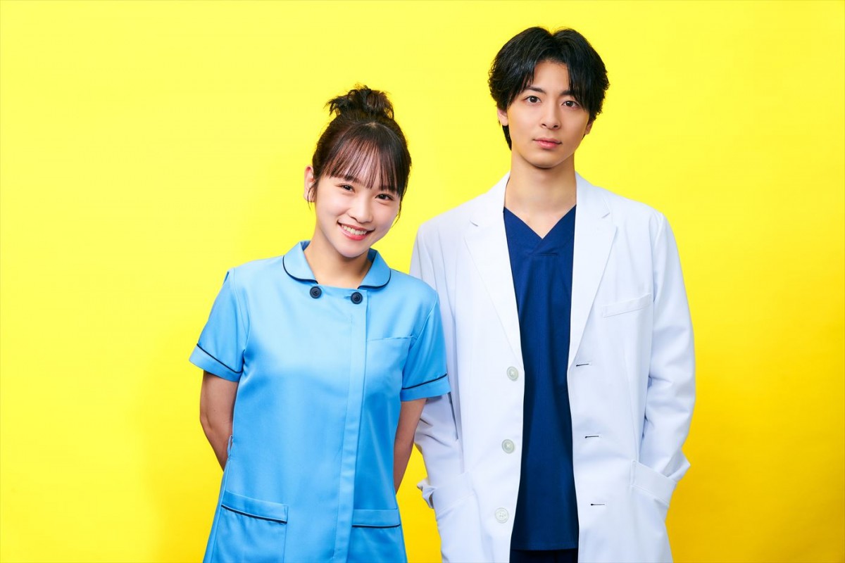 ドラマ『となりのナースエイド』より(左から)川栄李奈、高杉真宙