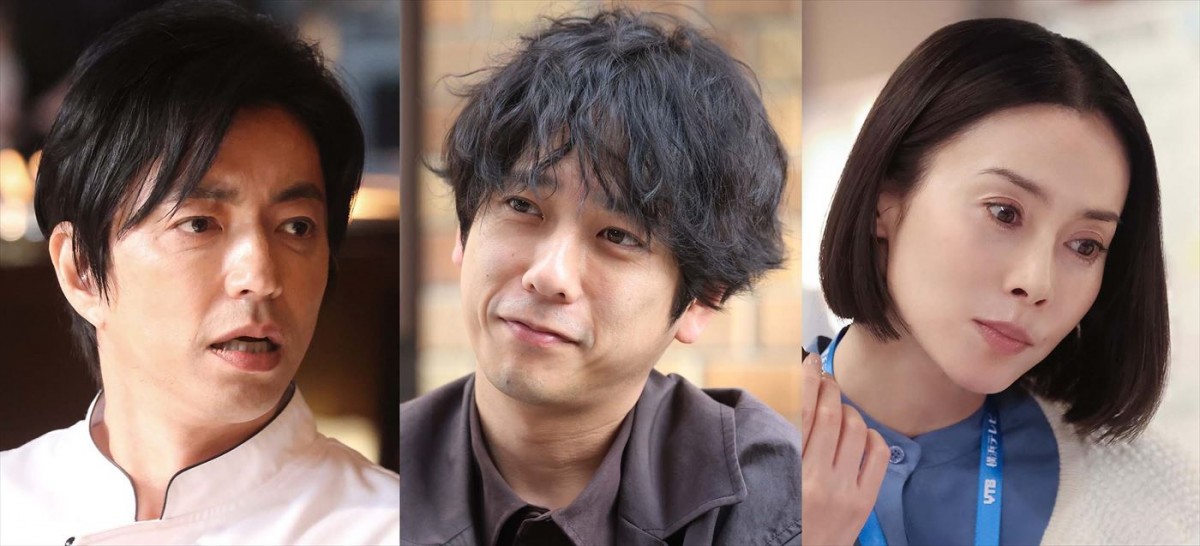 スピンオフドラマ『ONE DAY~聖夜のから騒ぎ~エピソード0』に出演する(左から)大沢たかお、二宮和也、中谷美紀