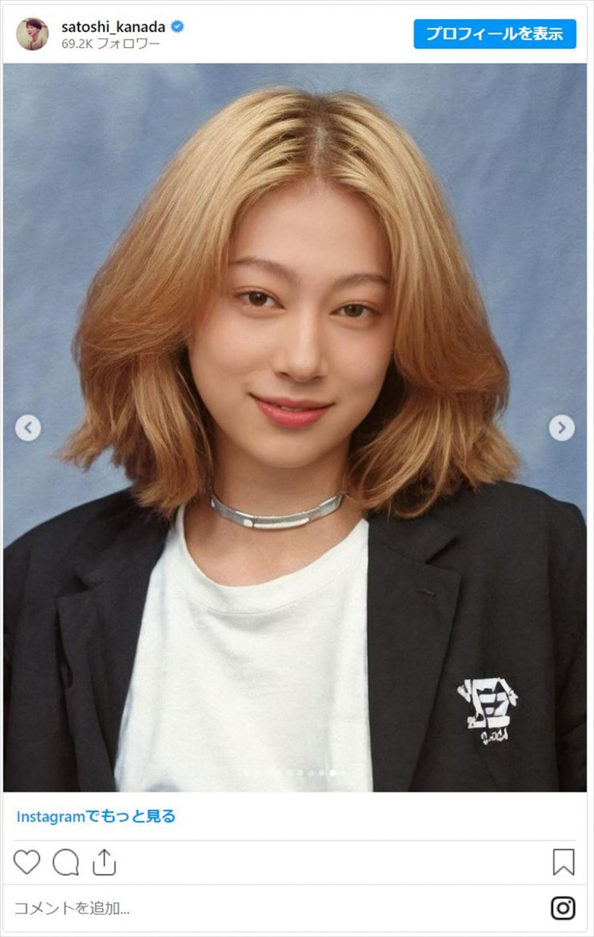 イケメン化話題のはんにゃ.金田、流行中“AIイヤーブック”で女性化「異常に可愛い」人気女優に似てるとの声も