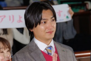 ドラマ『おっさんずラブ‐リターンズ‐』出演者舞台あいさつイベントに登壇した金子大地