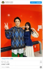 妻・北原里英と夫婦初共演ショット　※「笠原秀幸」インスタグラム